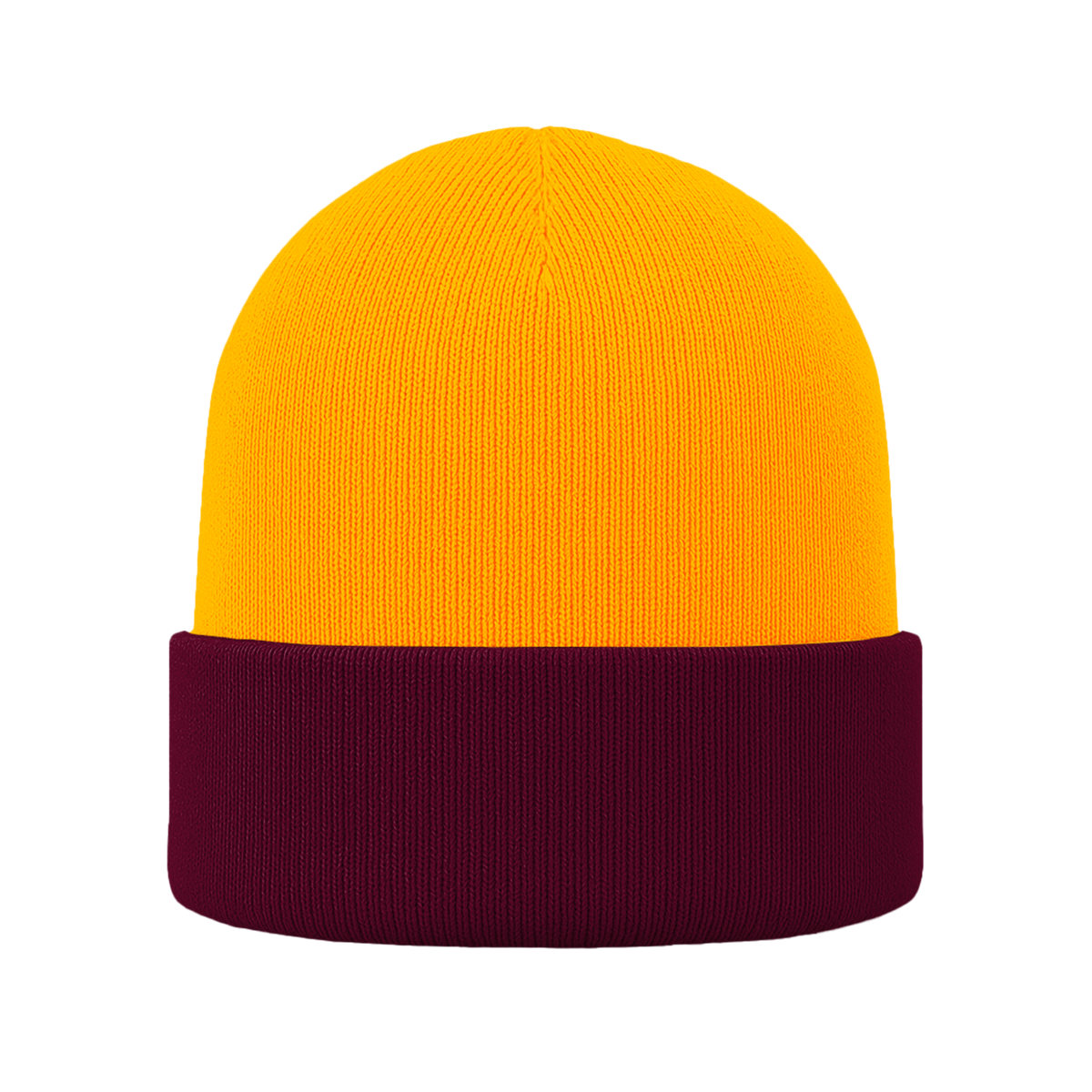 Gorro | Combinado | Cabeza amarillo oro (C67) / Frente vino (C606)