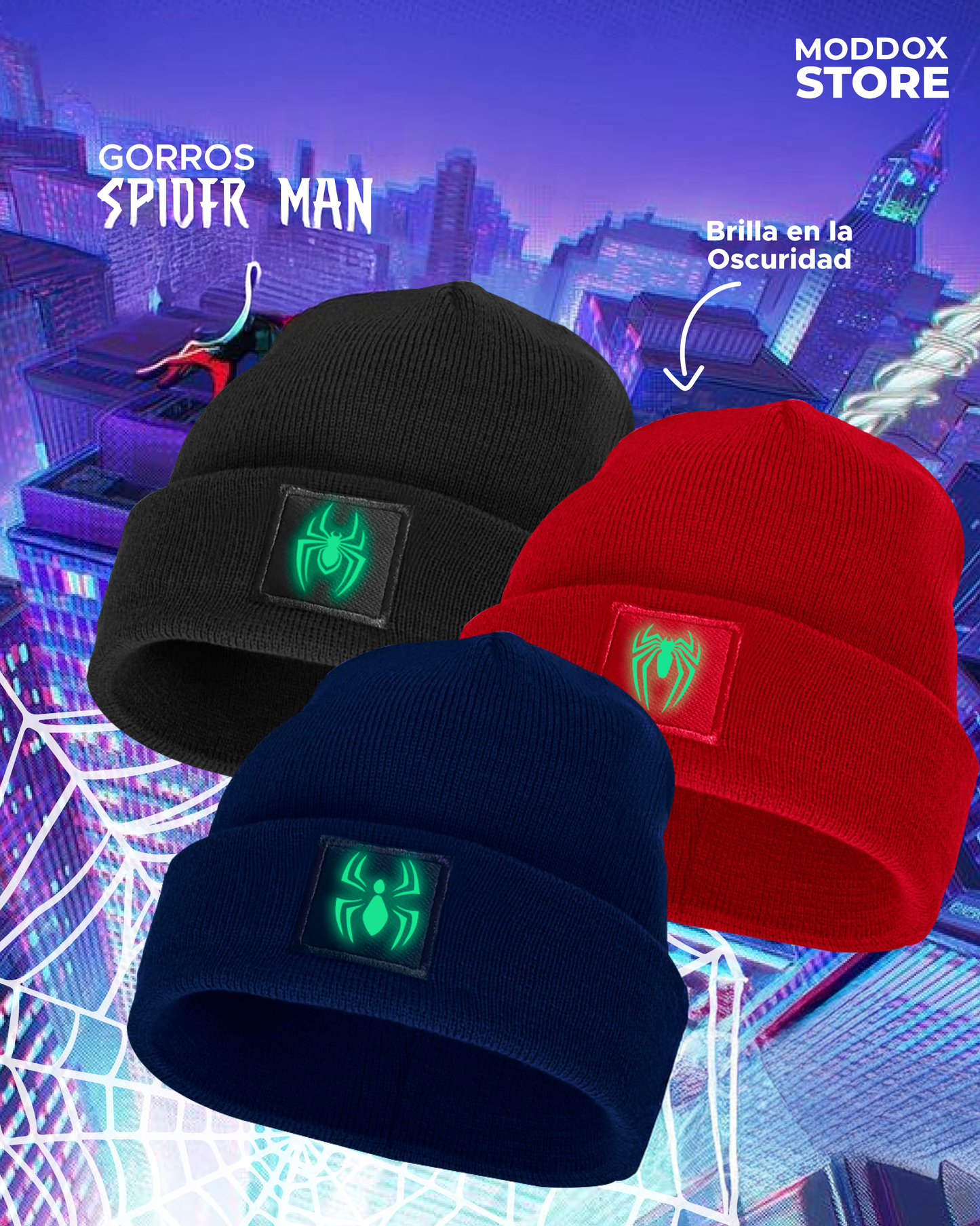 Gorro - Spiderman - Fotoluminiscente|
