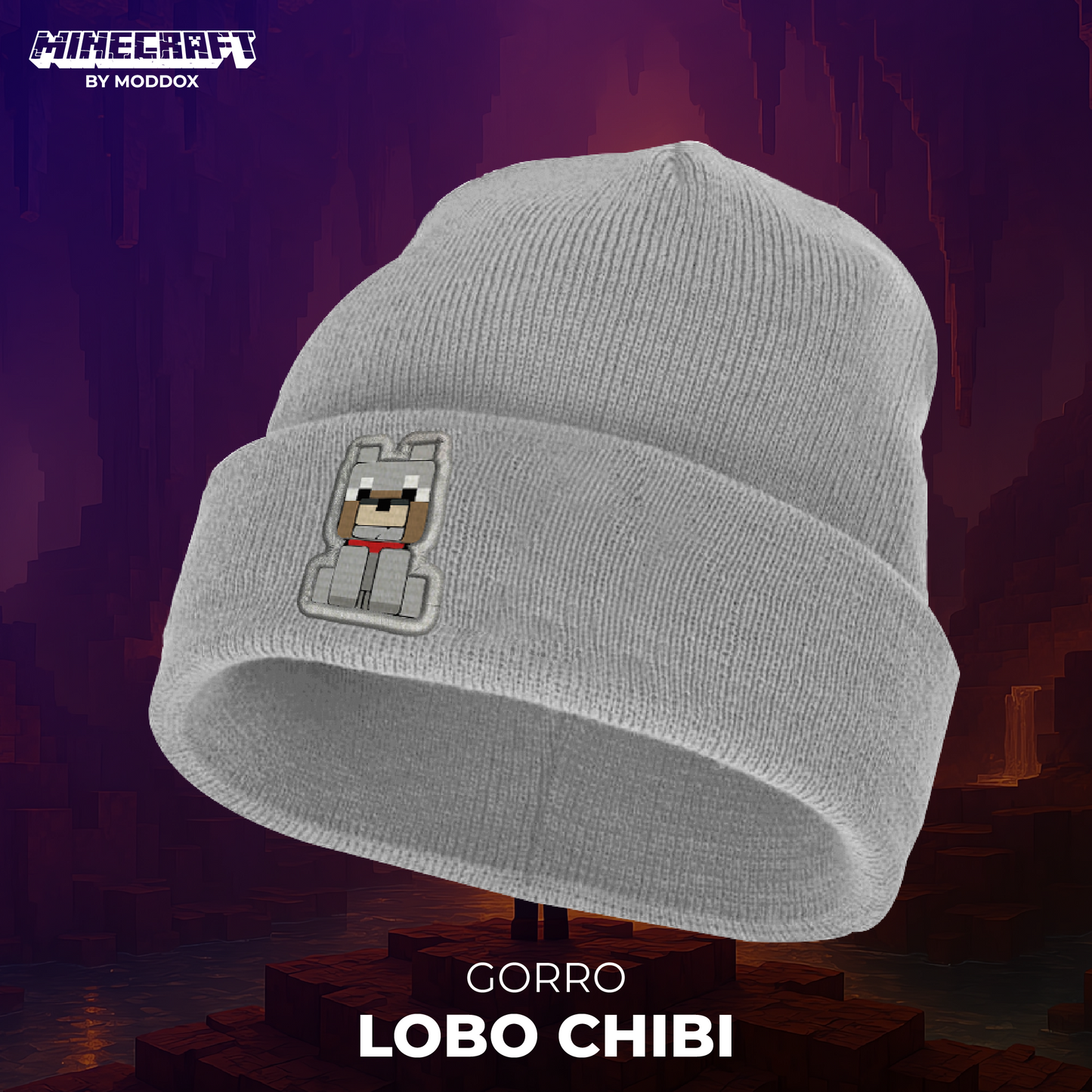 Gorro | Minecraft | Lobo Chibi