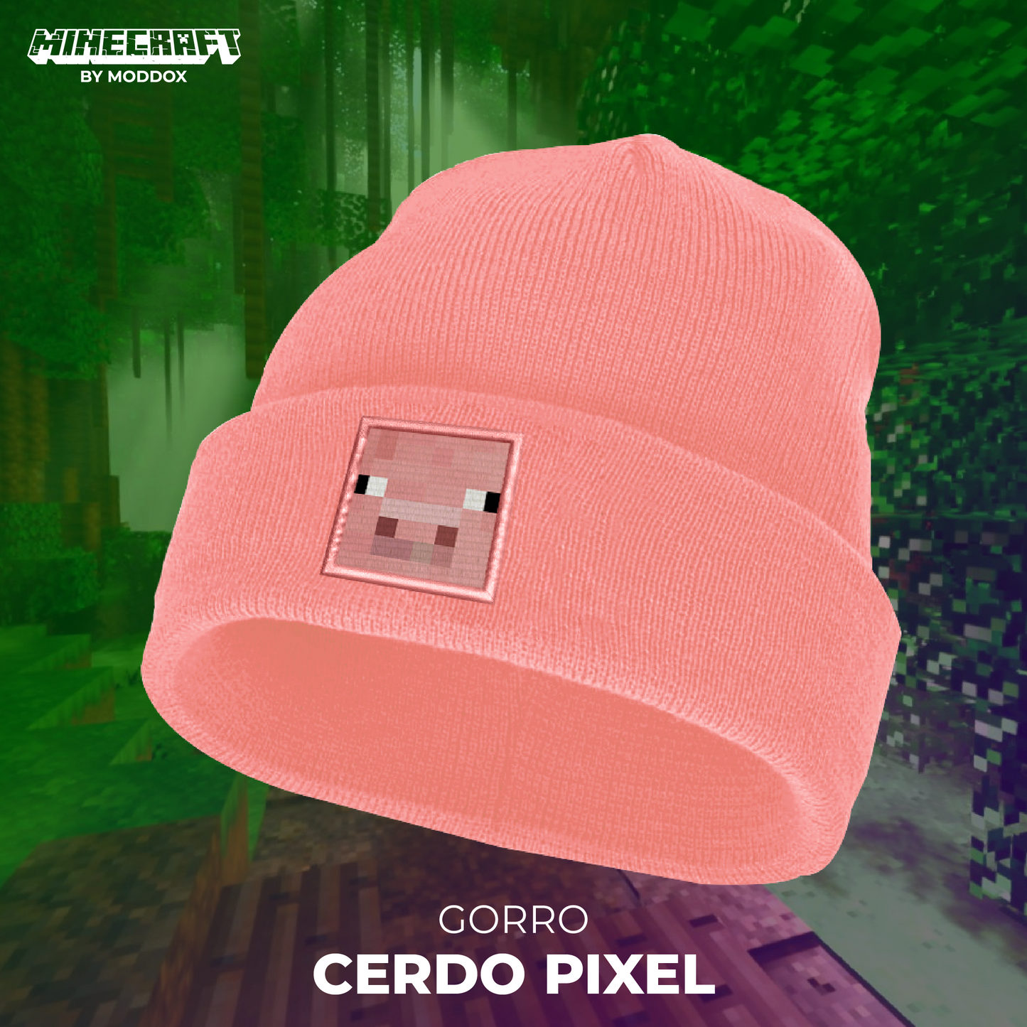 Gorro | Minecraft | Cerdo Pixel
