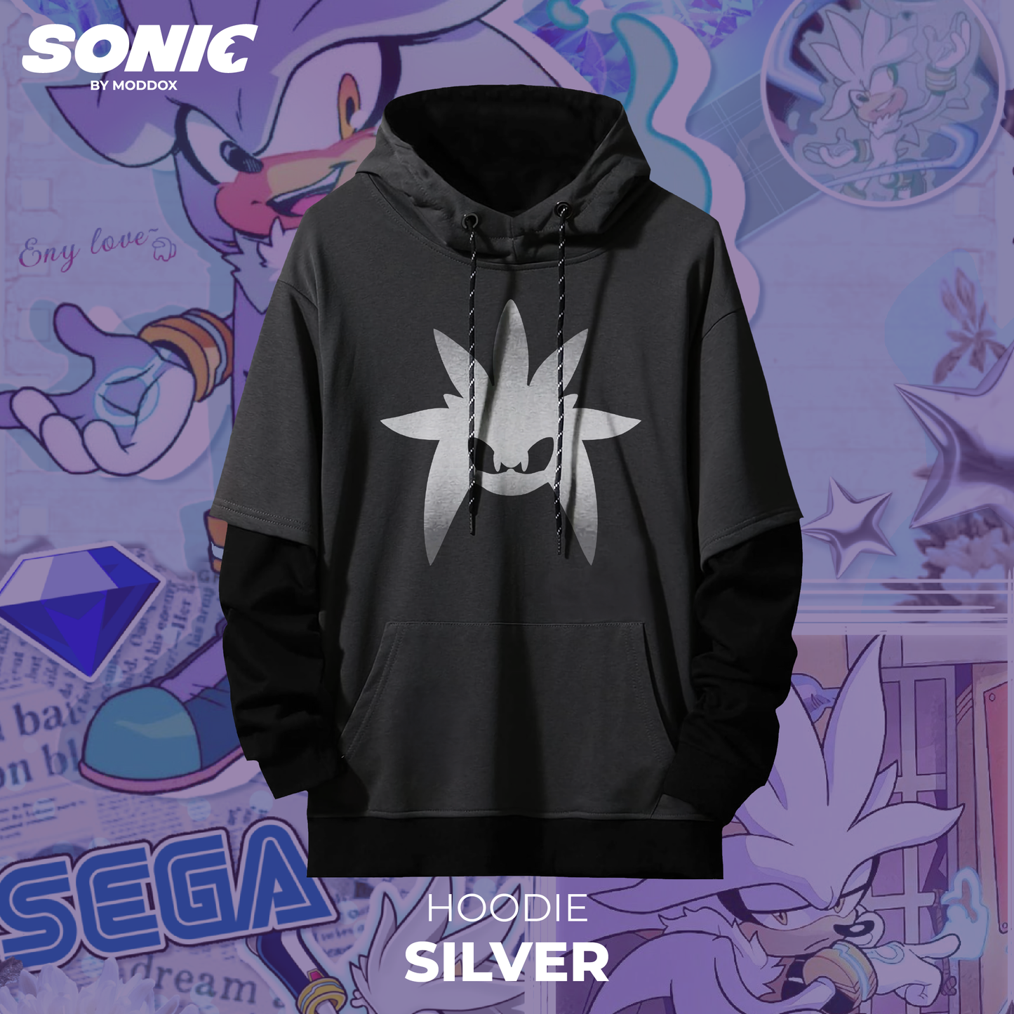 Hoodie | Sonic | Silver