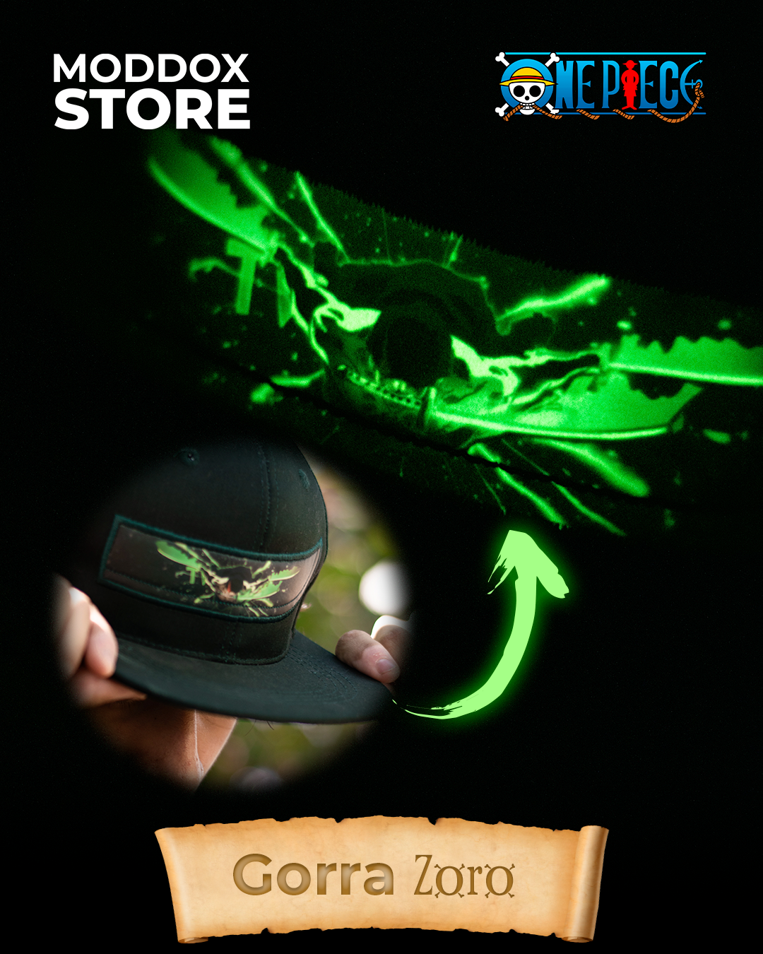 Gorra plana | One piece | Zoro