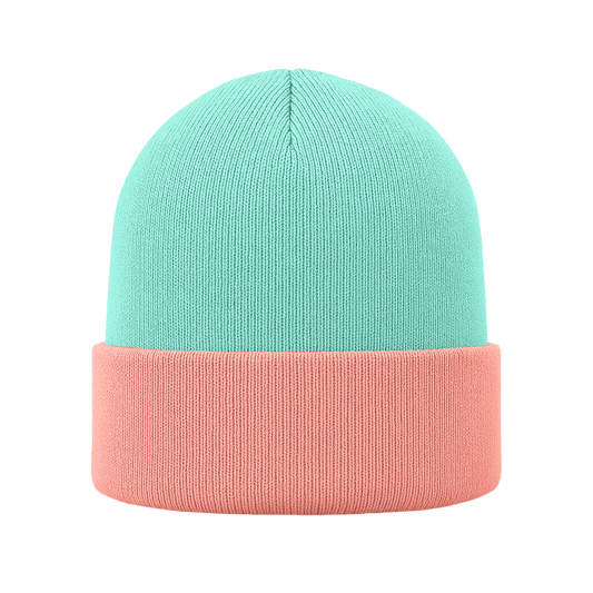Gorro | Combinado | Cabeza aqua (C236) / Frente durazno (C128)