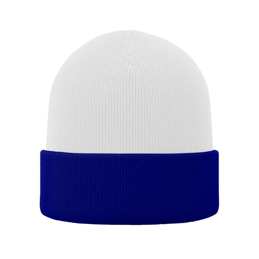 Gorro | Combinado | Cabeza blanco (C01) / Frente azul nacional (C56)