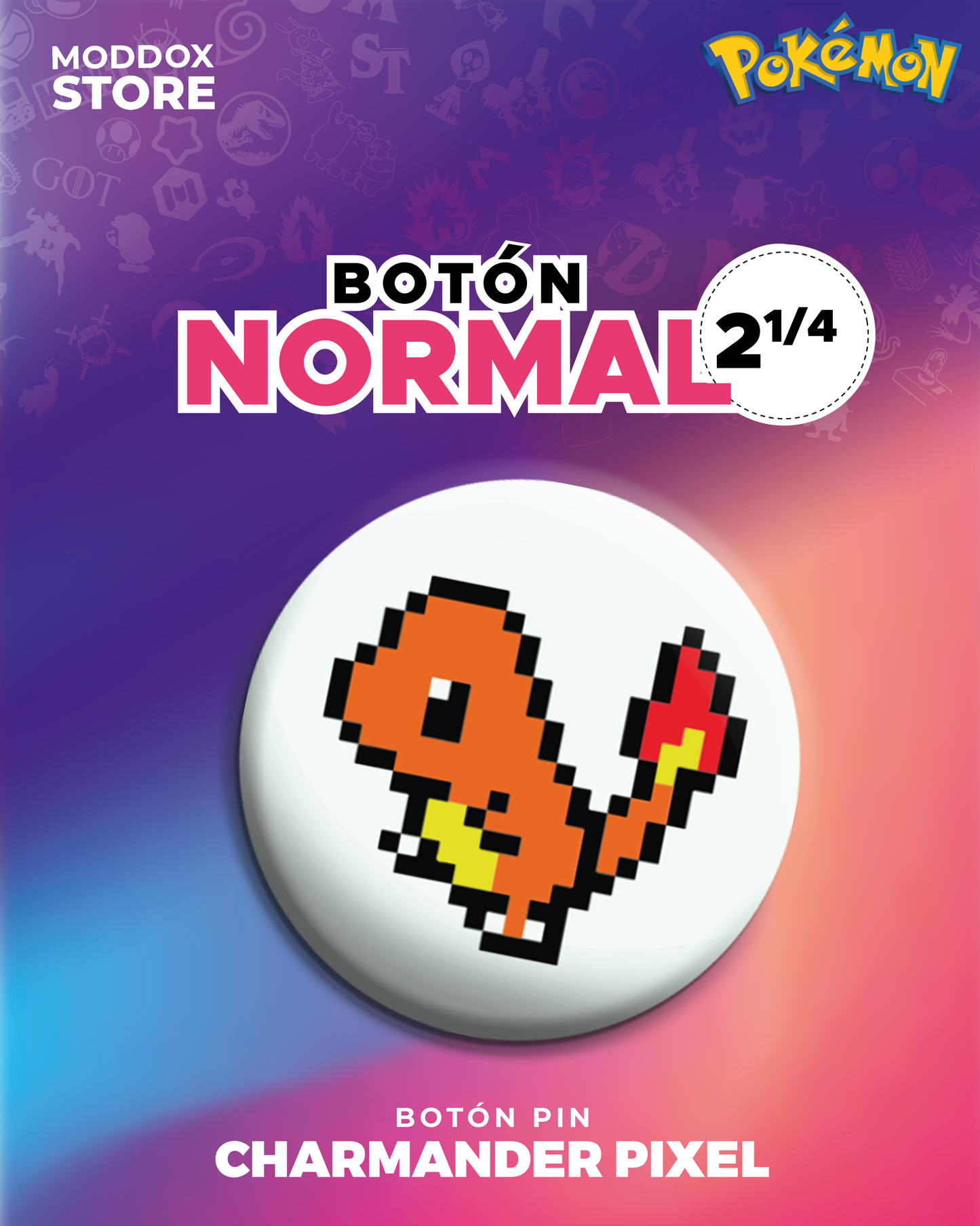 Boton Pin | Pokémon | Iniciales Kanto