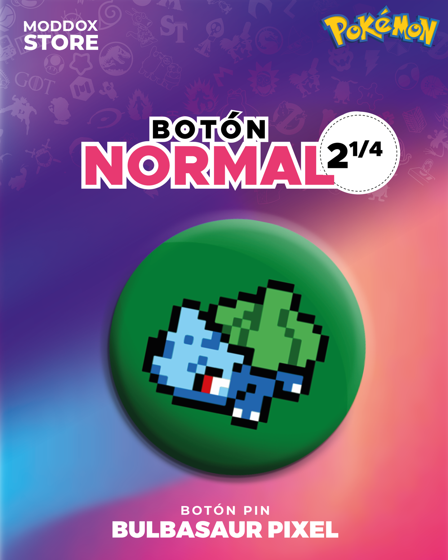 Boton Pin | Pokémon | Iniciales Kanto