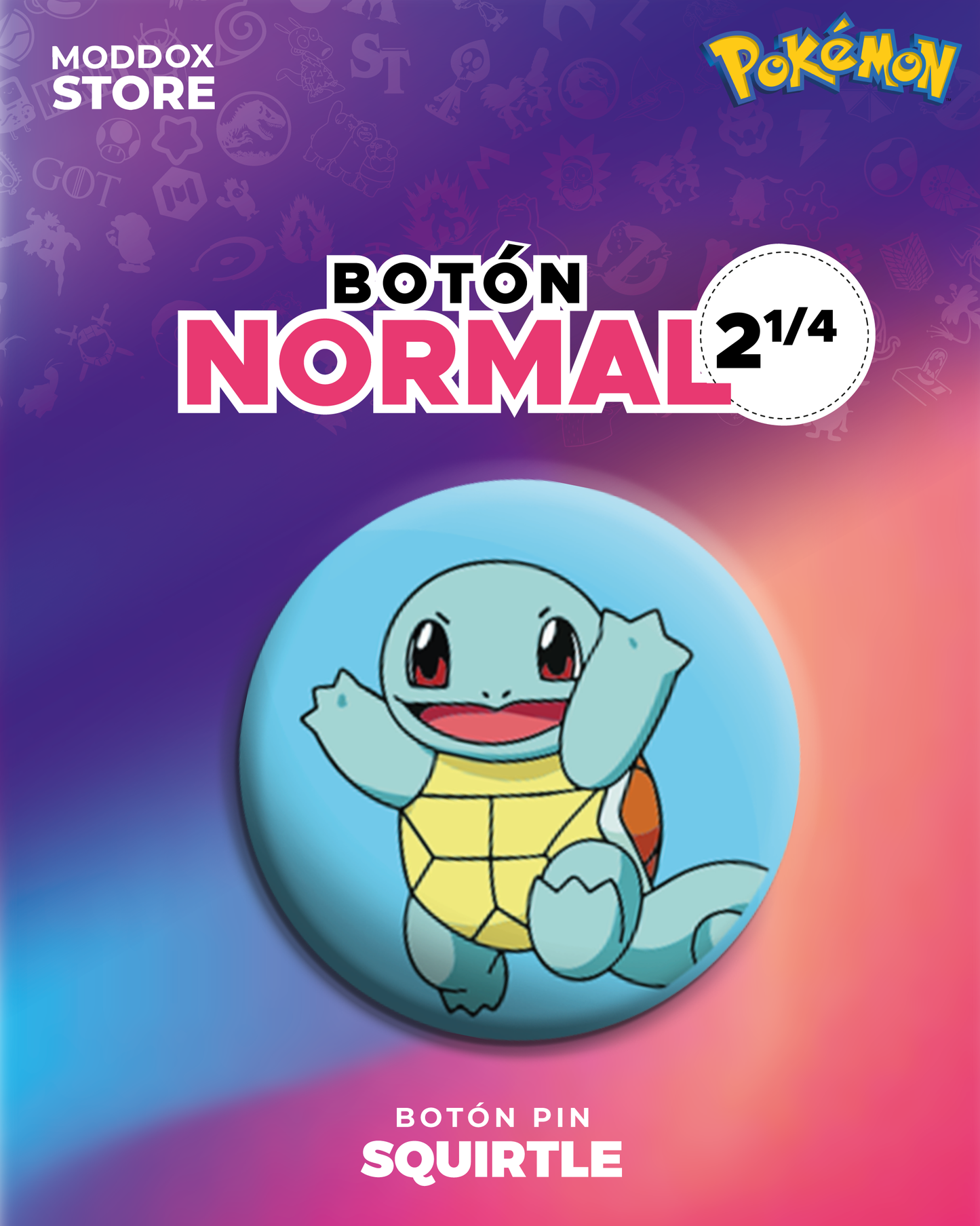 Boton Pin | Pokémon | Iniciales Kanto