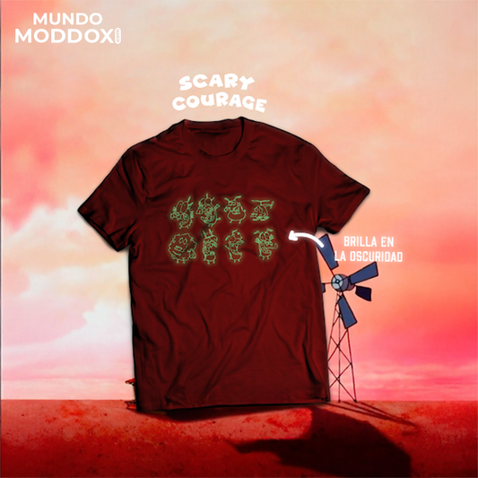 T-Shirt Coraje el Perro | Cobarde Glow in The Dark
