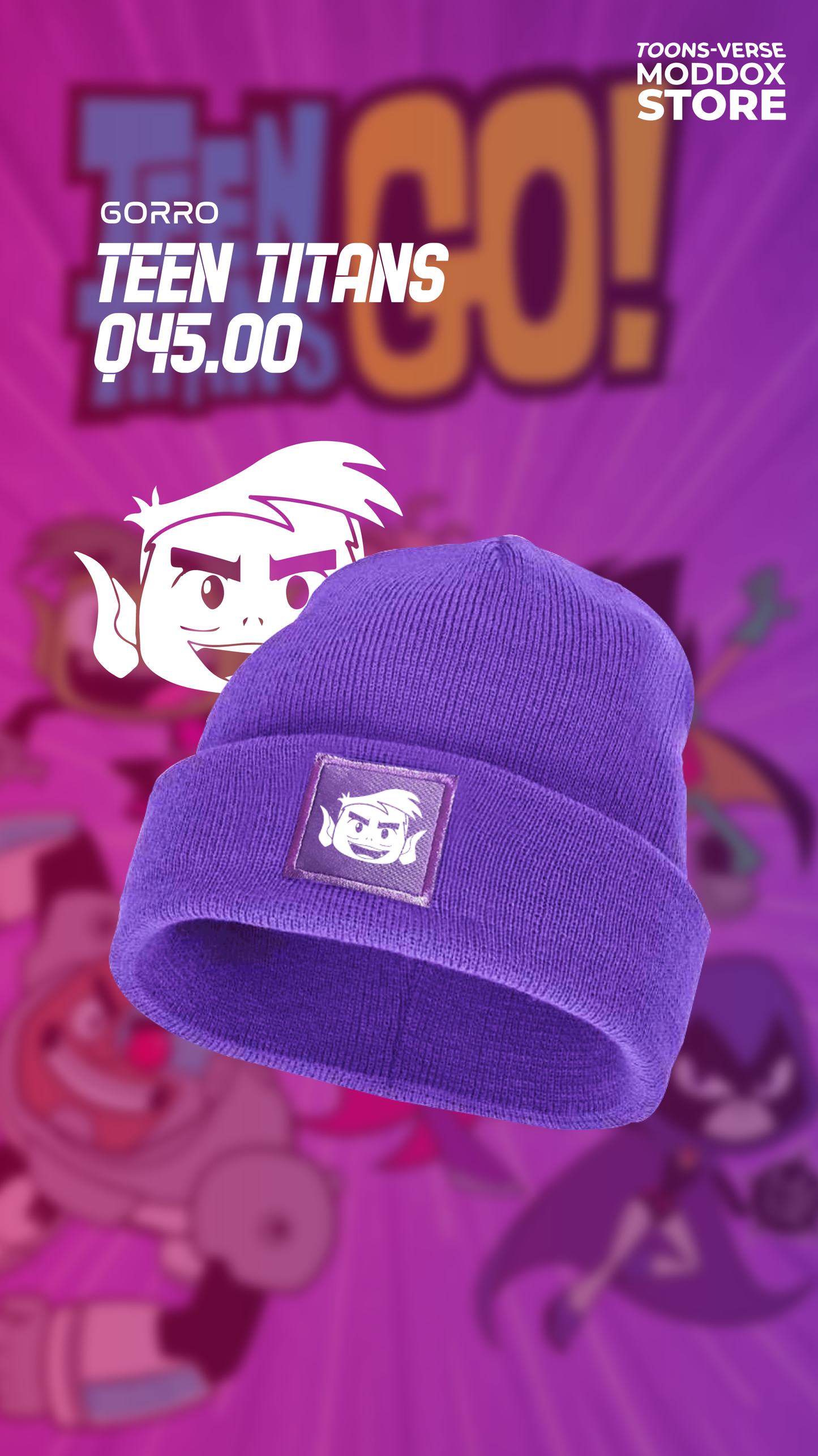 Gorro Teen Titans Go Beast Boy