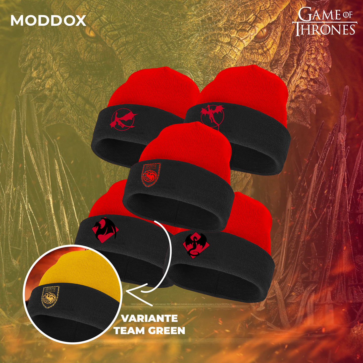 Gorros | Game Of Thrones | Team Dragons