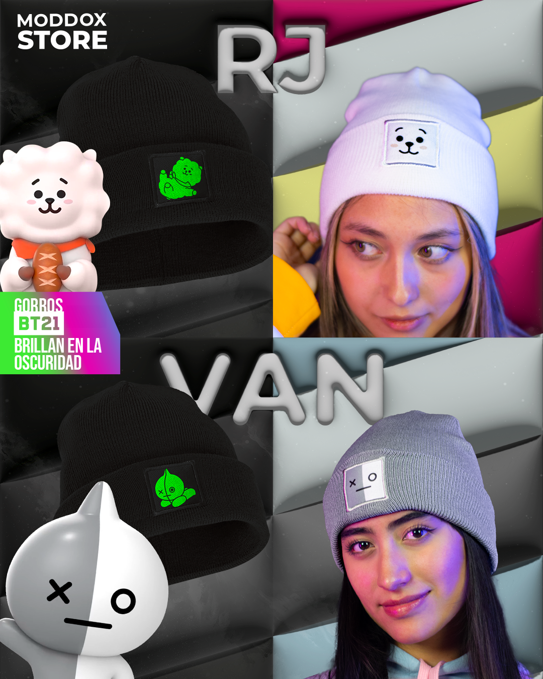 Gorro - BT21 - RJ And Van 2 |