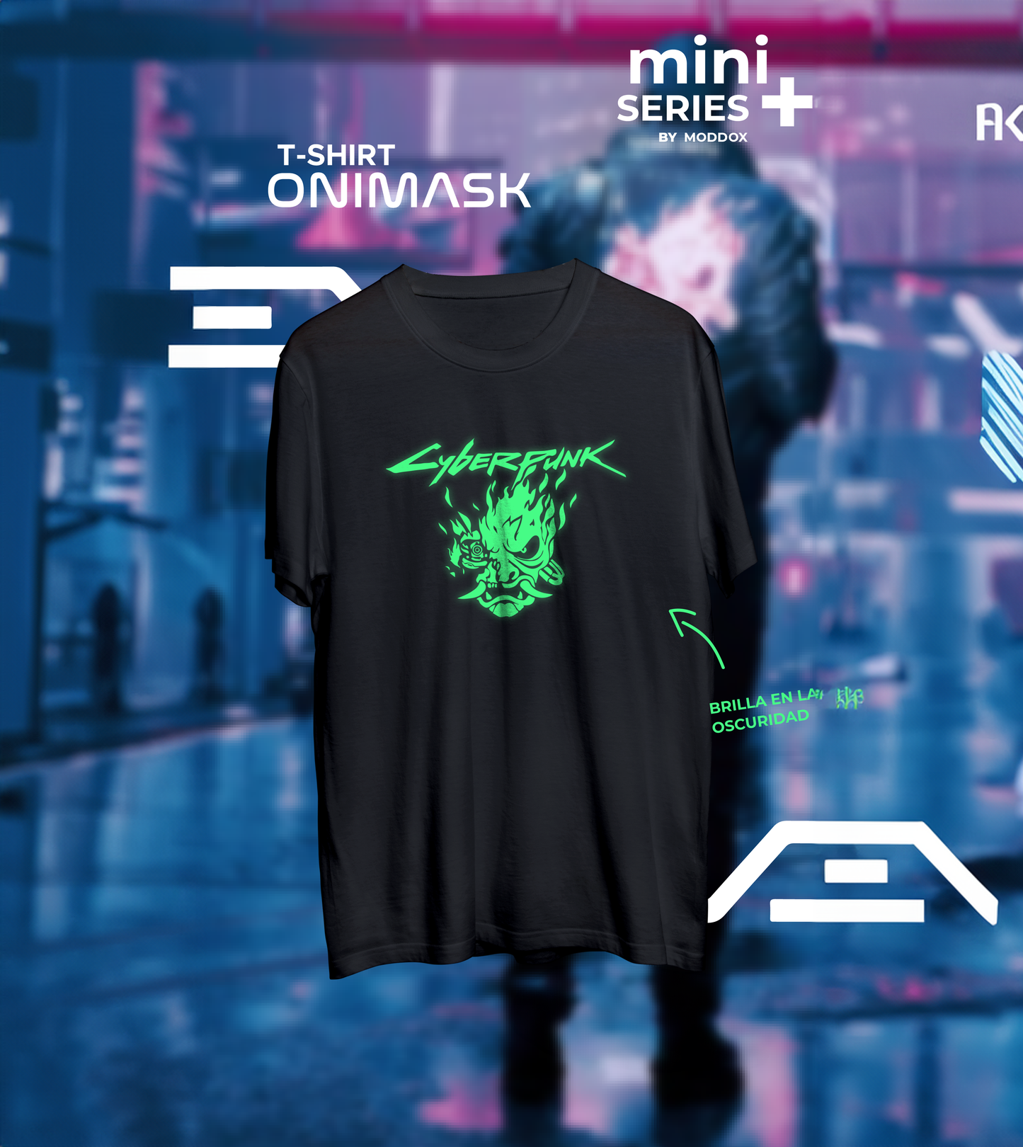 T-Shirt | Cyberpunk | Oni Mask