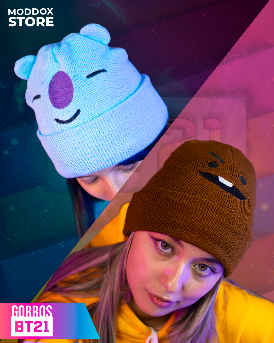 Gorro - BT21 - Koya and Shooky |