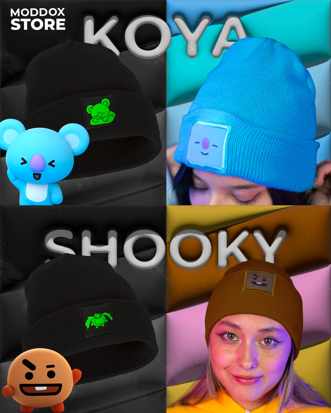 Gorro - BT21 - Koya And Shooky |