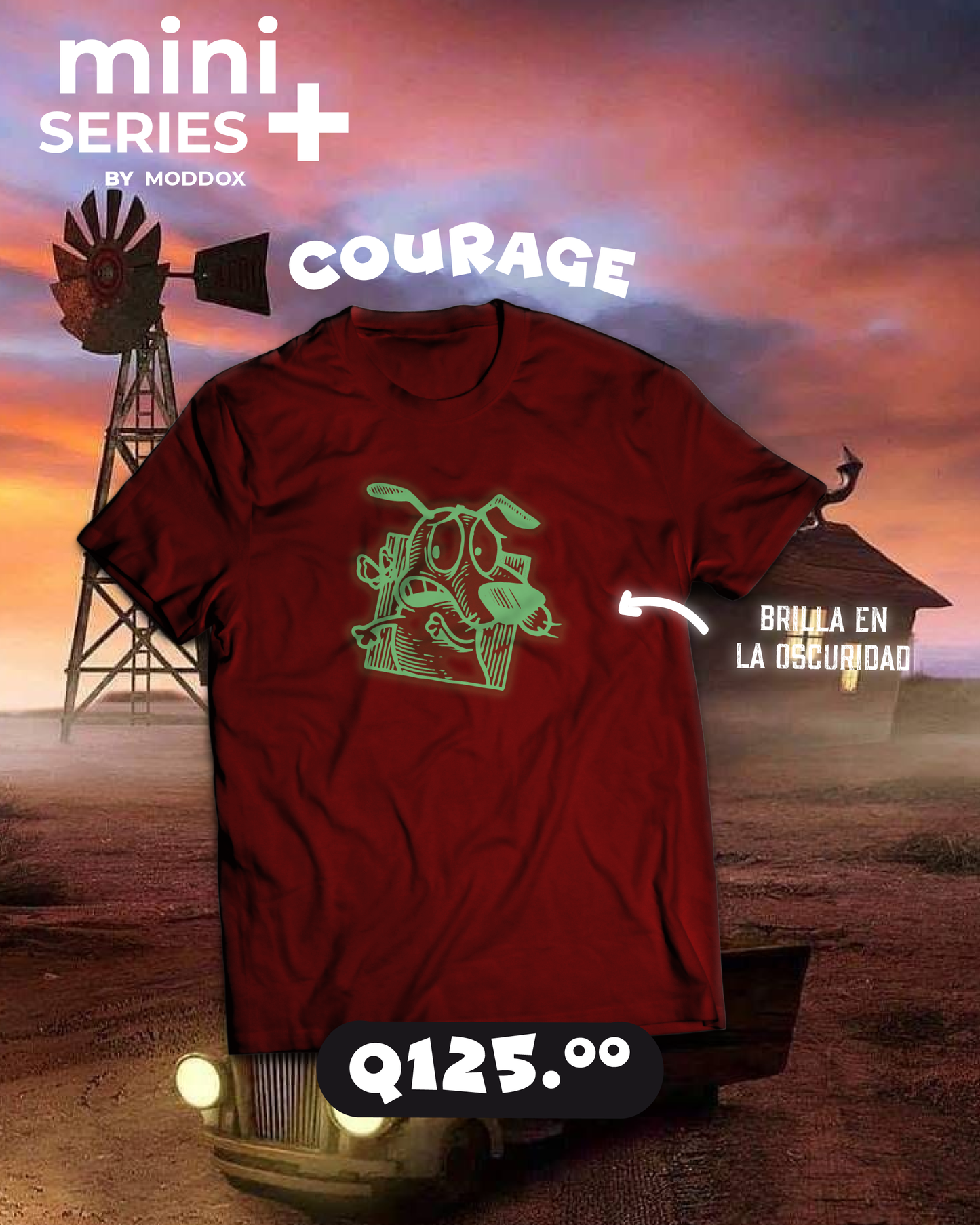 T-Shirt COURAGE Glow in The Dark