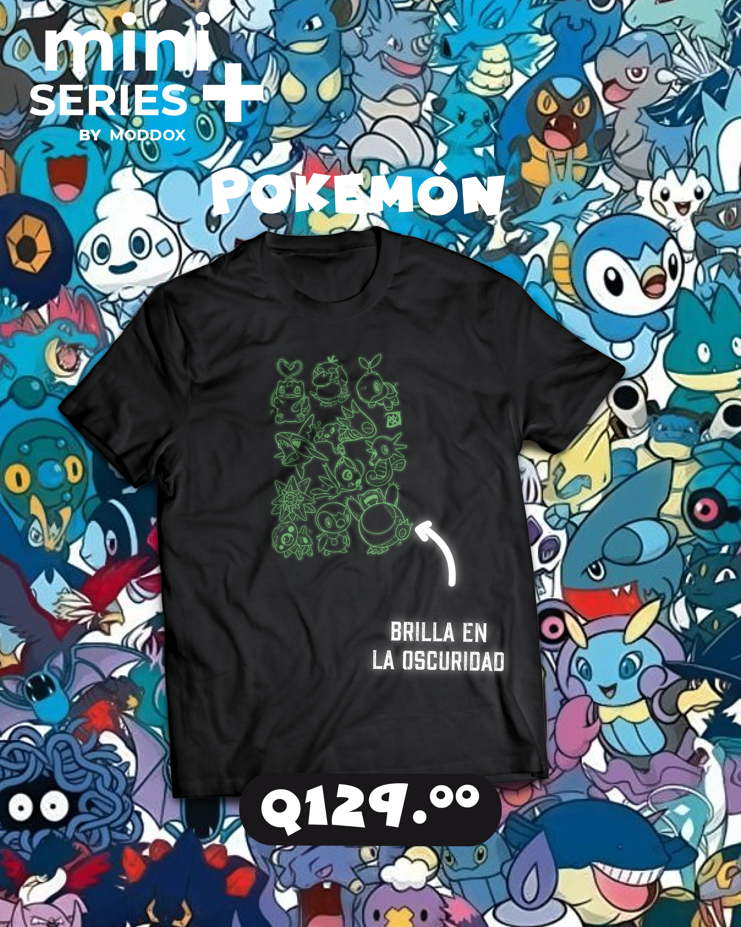 T-Shirt Pokémon Glow in The Dark