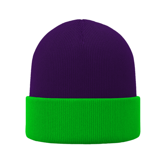 Gorro | Combinado | Cabeza morado (C57) / Frente verde limón (C151)
