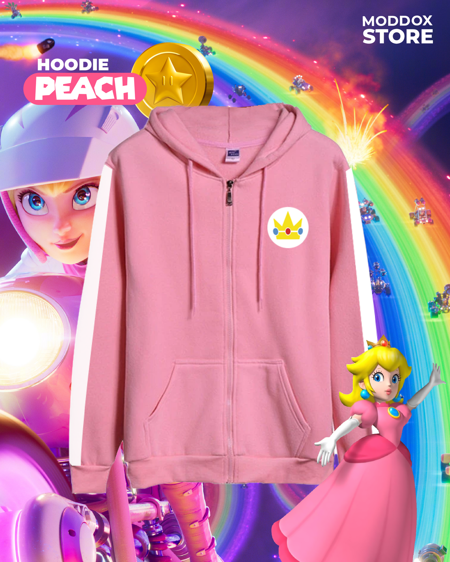 Hoodie | Mario Bros | Peach