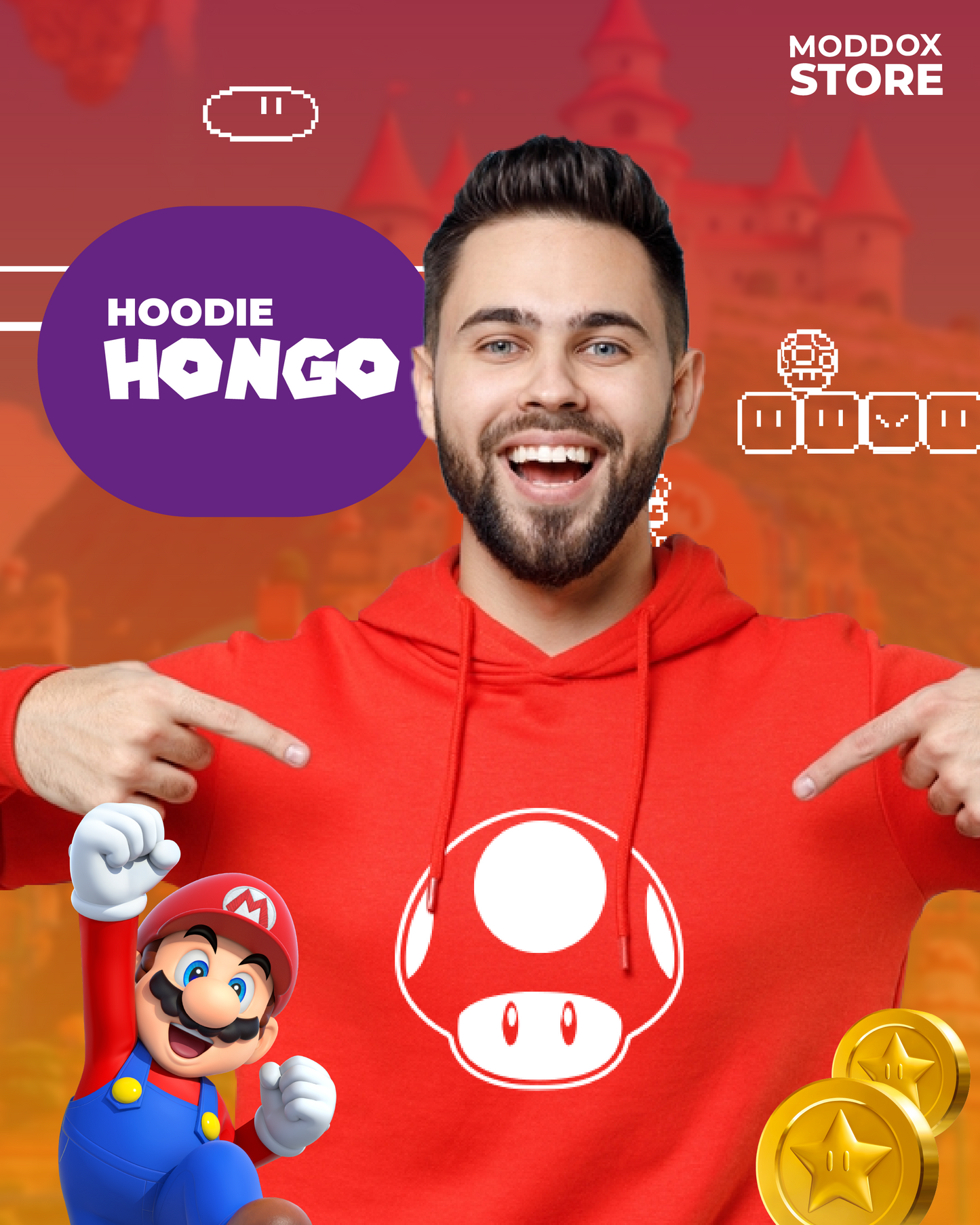 Hoodie | Mario Bros | Hongo