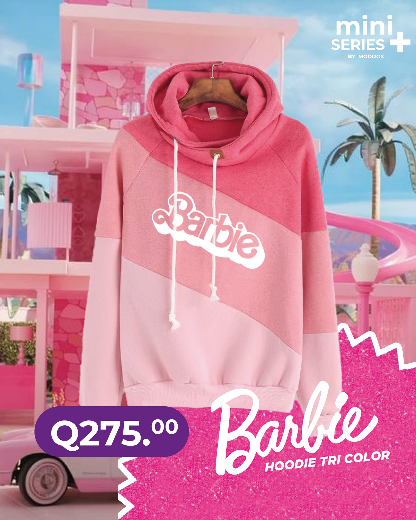 Hoodie | barbie tricolor