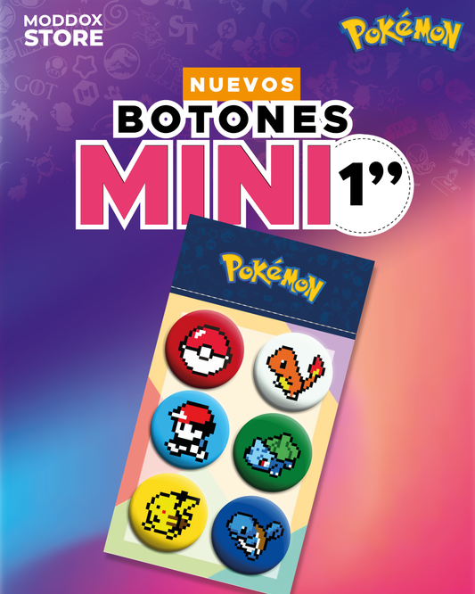 Set Botón Pin | Pokémon | Iniciales