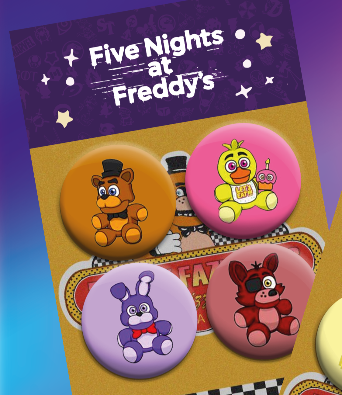 Set Botón Pin | Five Nights At Freddy´s | Chibi y Pixel