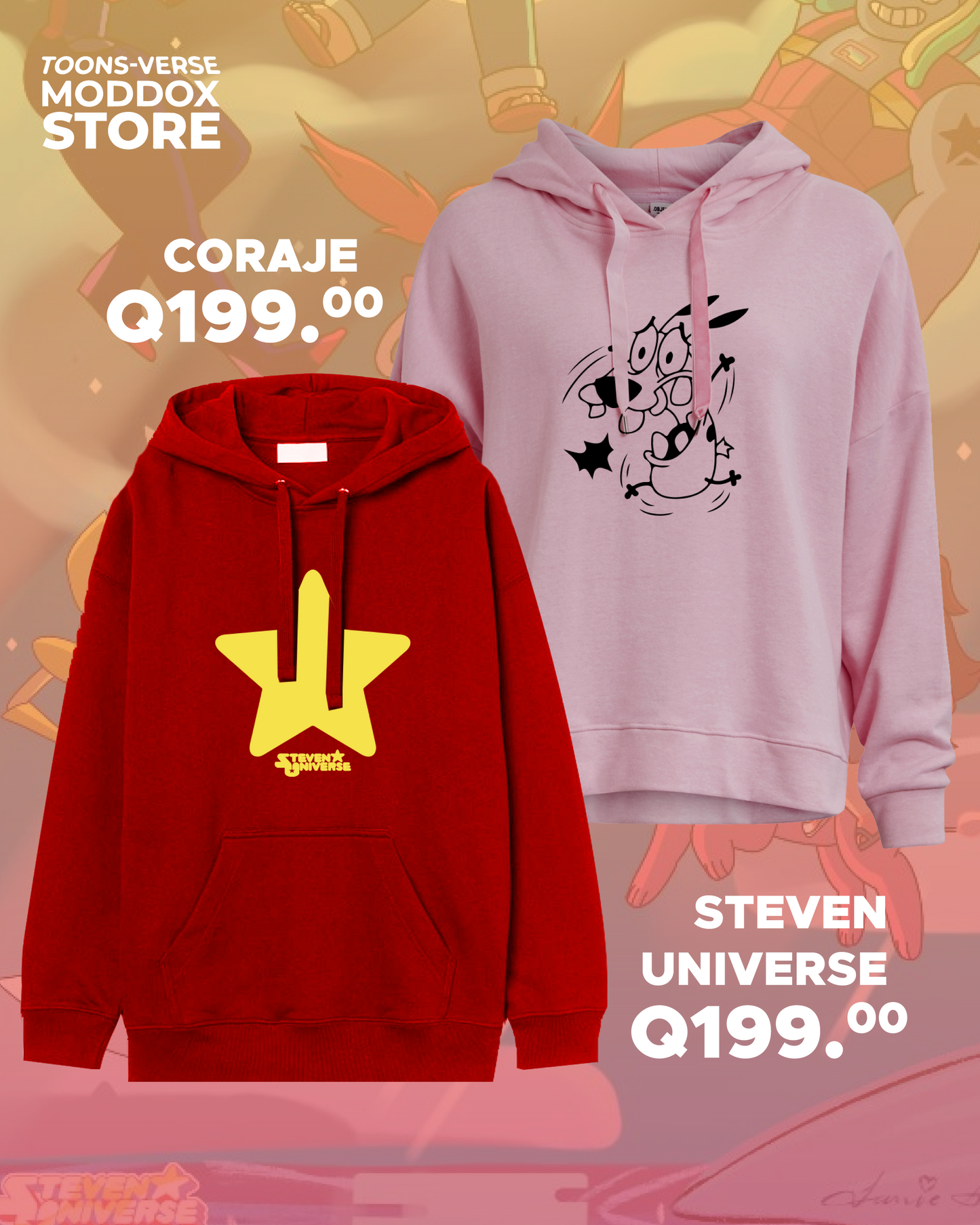 Hoodies Coraje And Steven Universe Edition