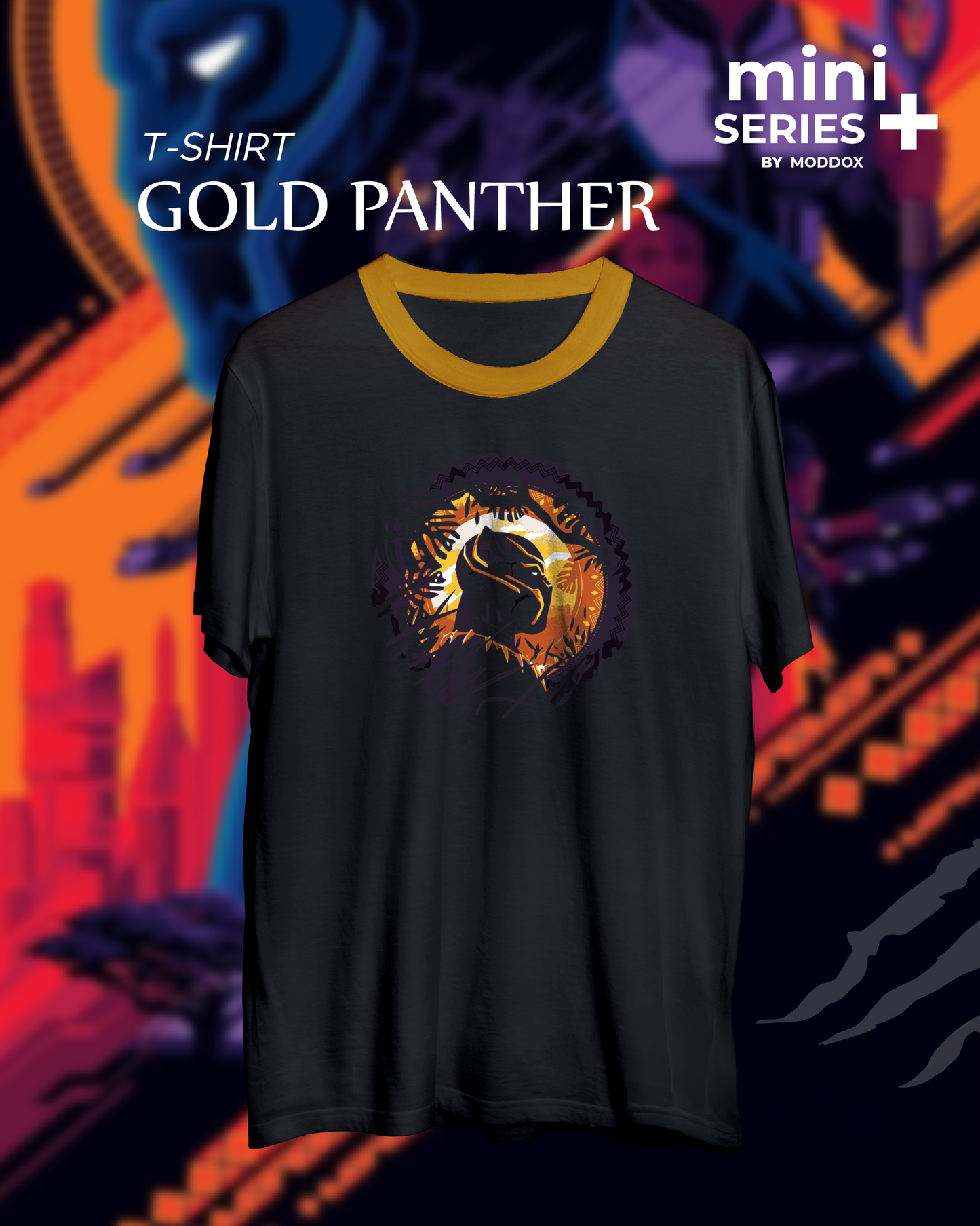 T-Shirt | Black Panther | Gold Panther