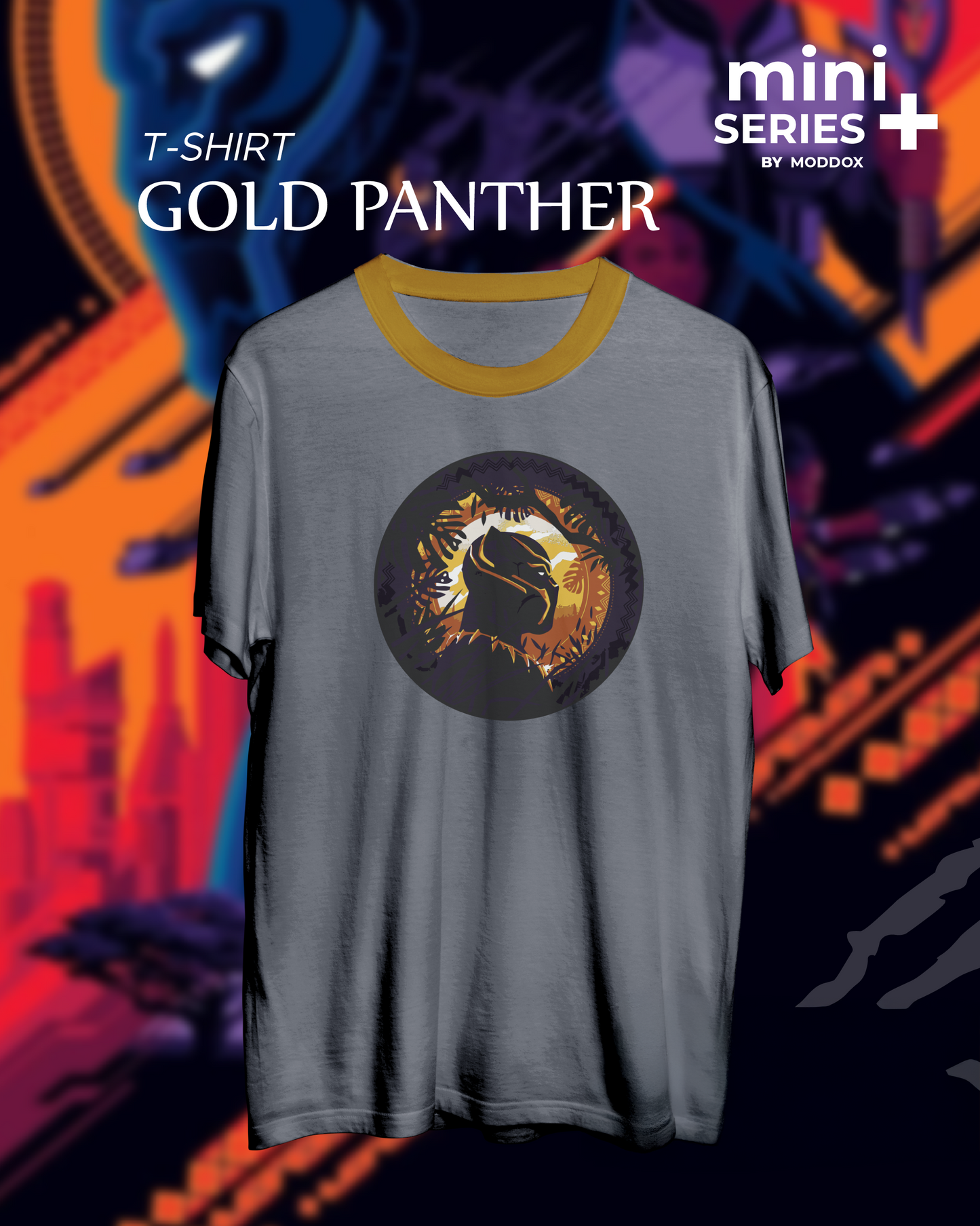 T-Shirt | Black Panther | Gold Panther