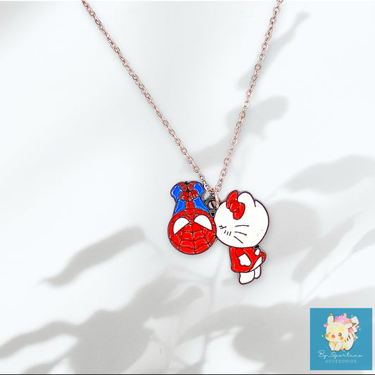 Cadena | Sanrio |  Hello kitty y Spider-man