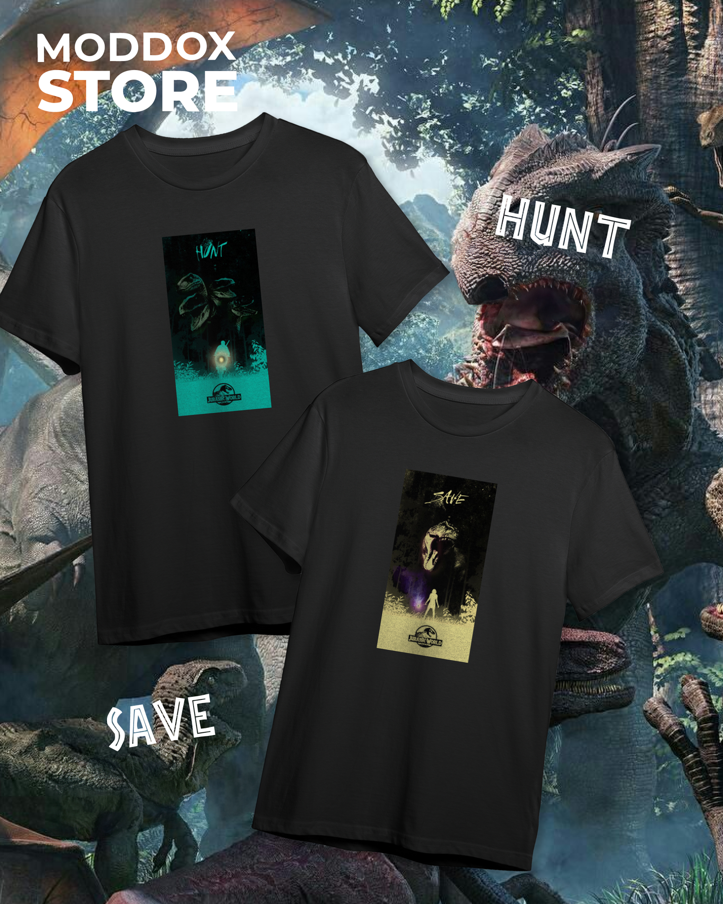 T-shirt | Jurassic Park | Hunt and Save