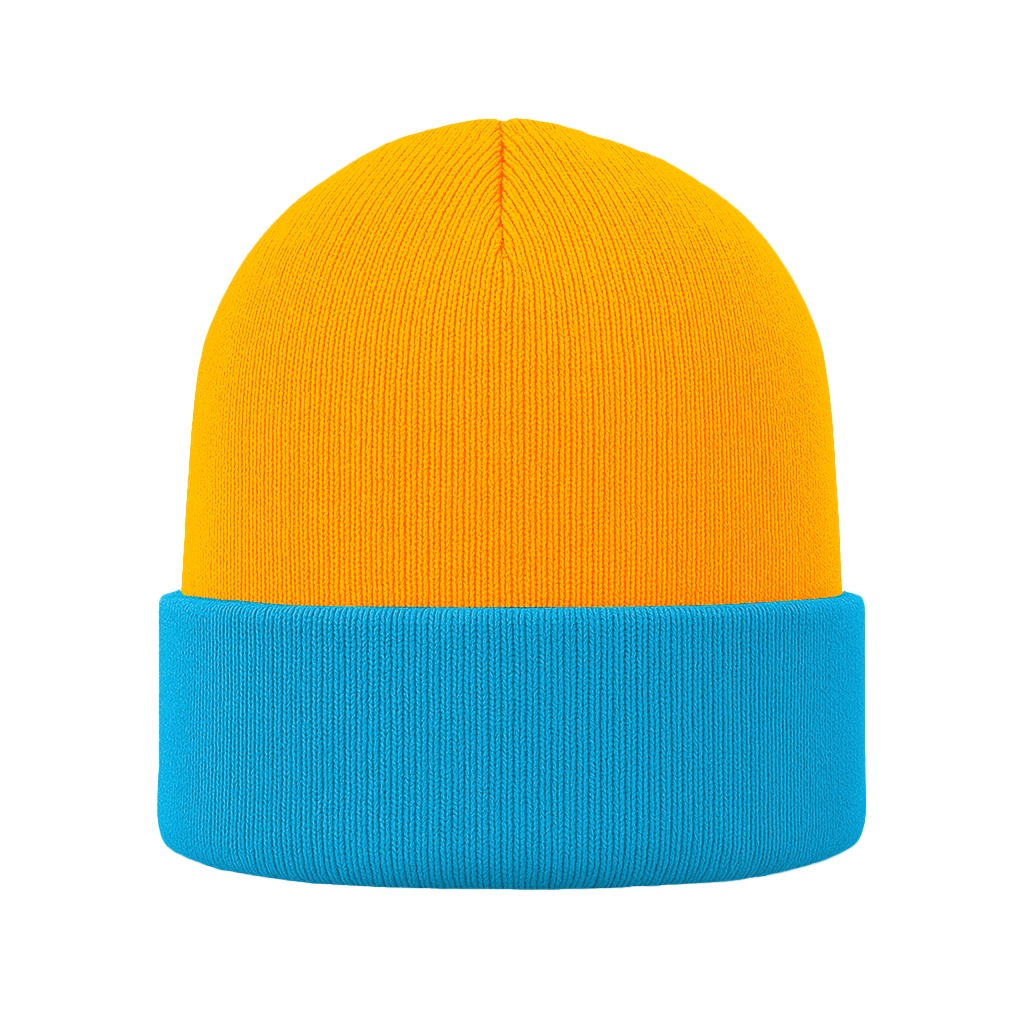 Gorro | Combinado | Cabeza amarillo oro (C67) / Frente turquesa (C173)
