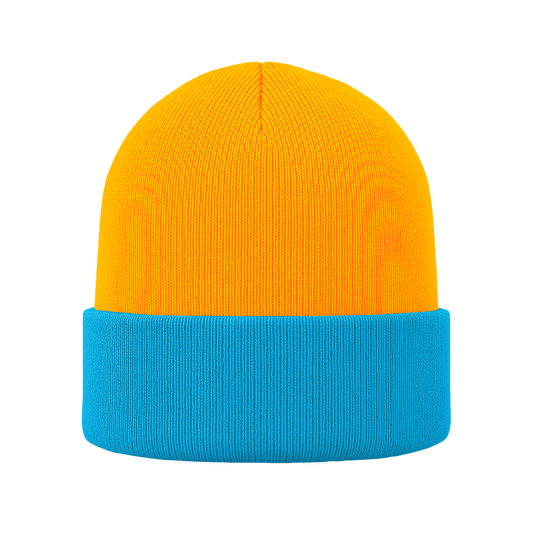 Gorro | Combinado | Cabeza amarillo oro (C67) / Frente turquesa (C173)