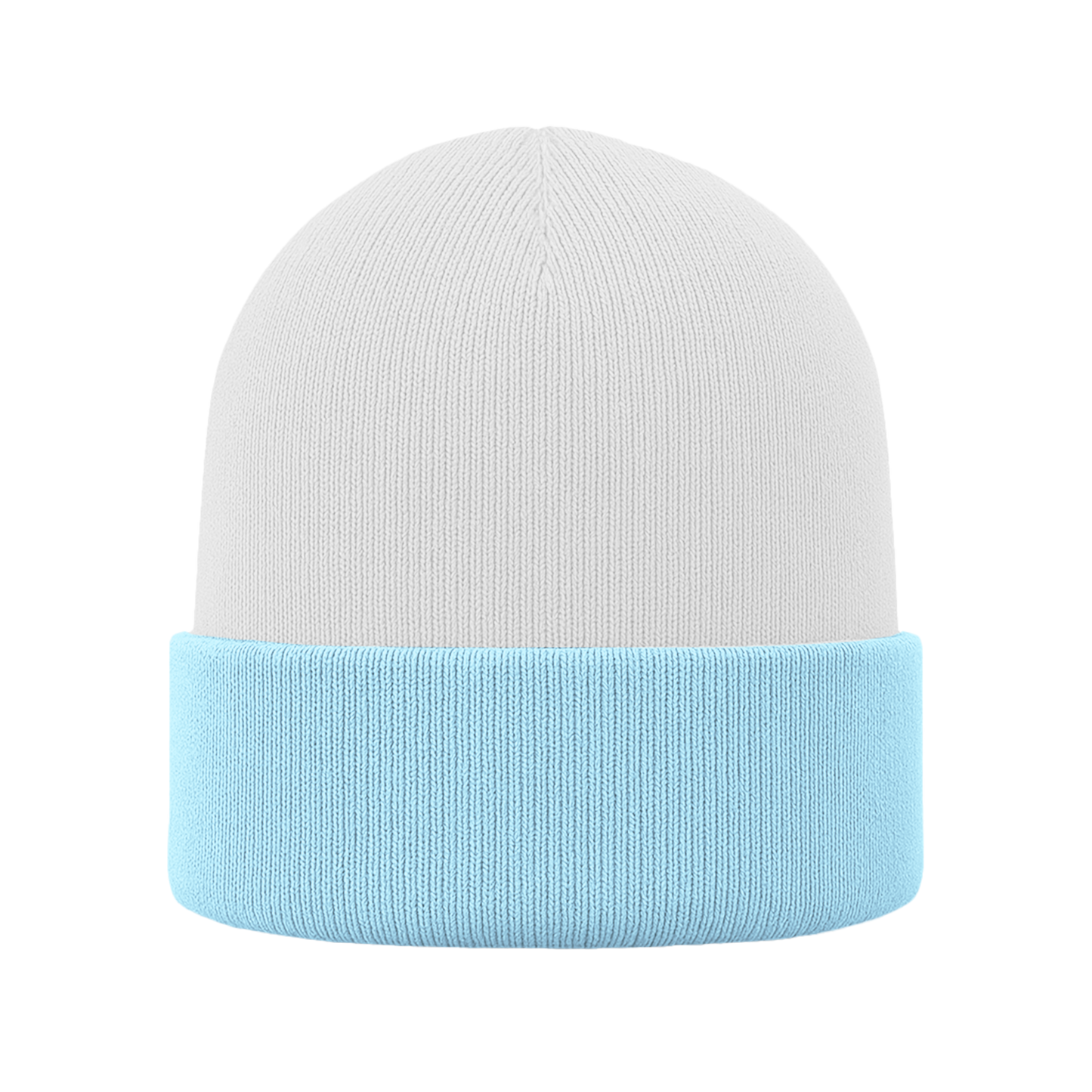 Gorro | Combinado | Cabeza blanco (C01) / Frente celeste baby (C125)
