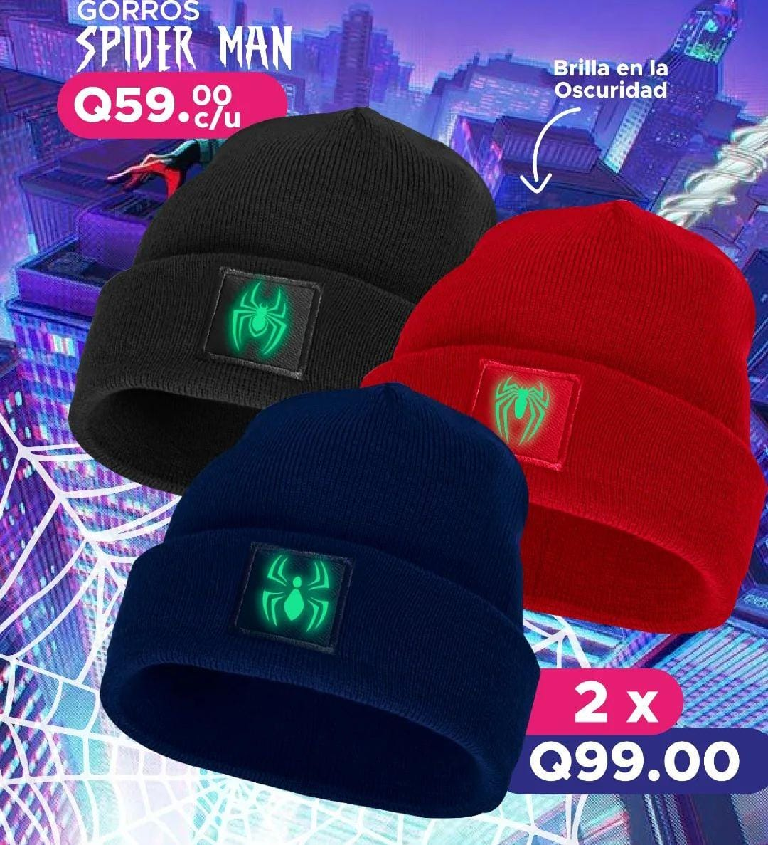 Gorro - Spiderman - Fotoluminiscente|