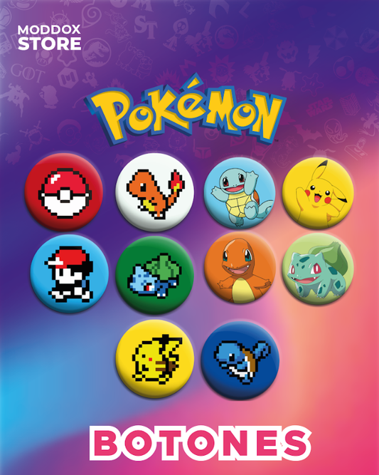 Boton Pin | Pokémon | Iniciales Kanto