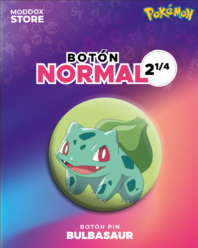 Boton Pin | Pokémon | Iniciales Kanto