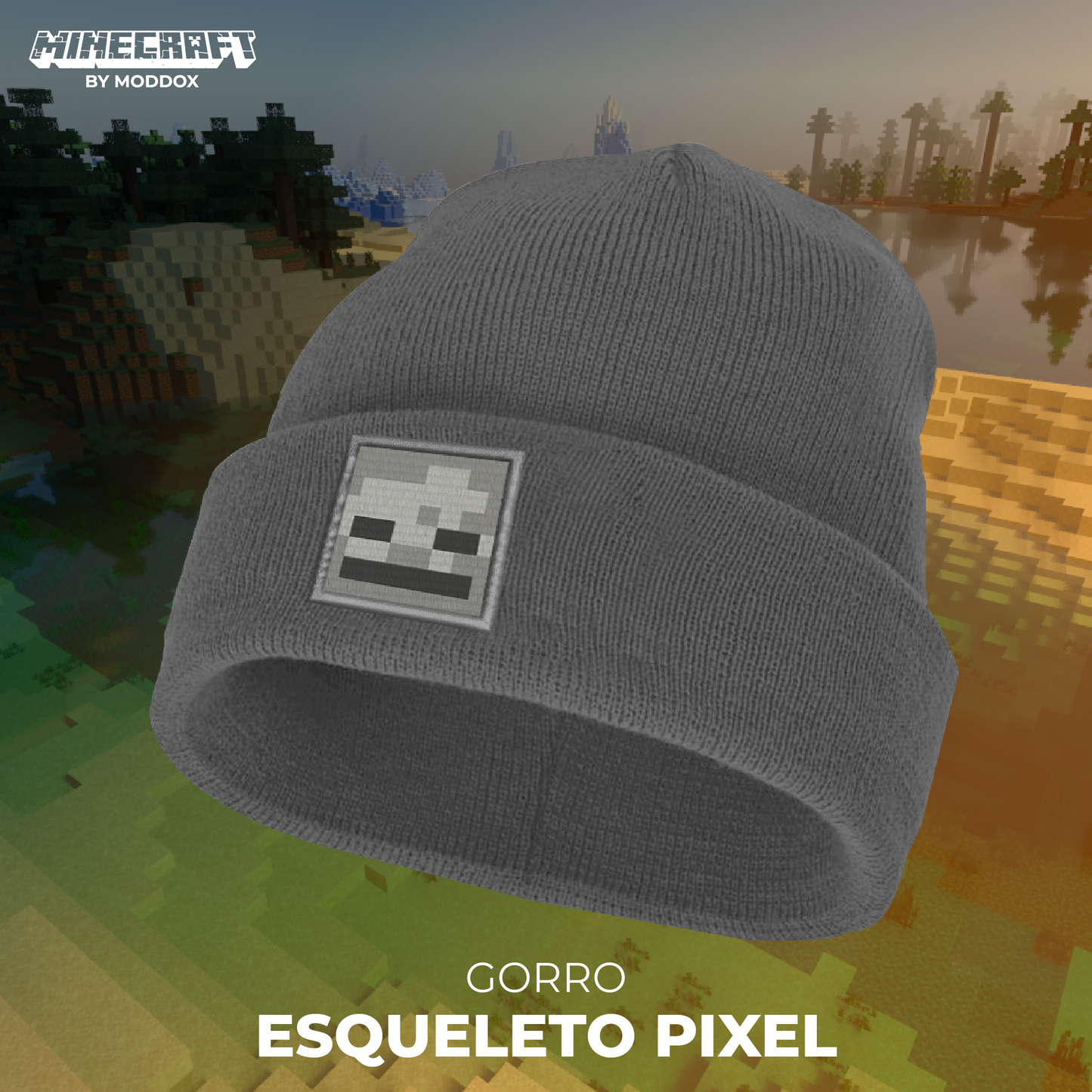 Gorro | Minecraft | Esqueleto Pixel