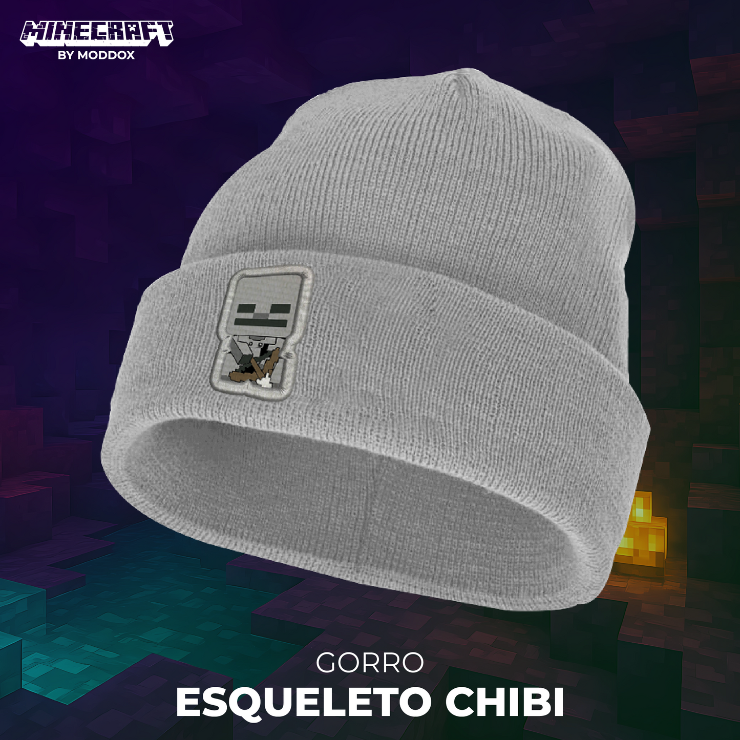 Gorro | Minecraft | Esqueleto Chibi