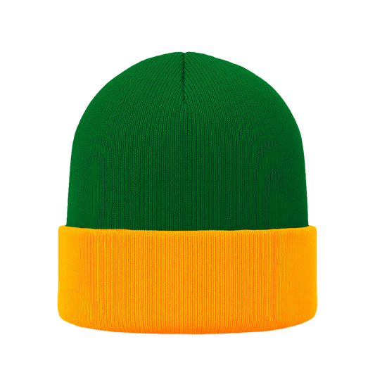 Gorro | Combinado | Cabeza verde quetzal (C95) / Frente amarillo oro (C67)