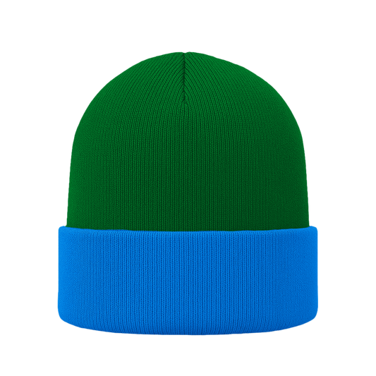 Gorro | Combinado | Cabeza verde quetzal (C95) / Frente azul (C55)